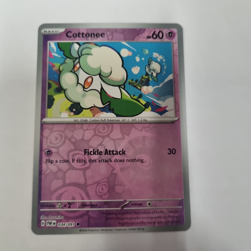 Pokemon TCG - Paldean Fates - #34 - Cottonee - common - Reverse Holo