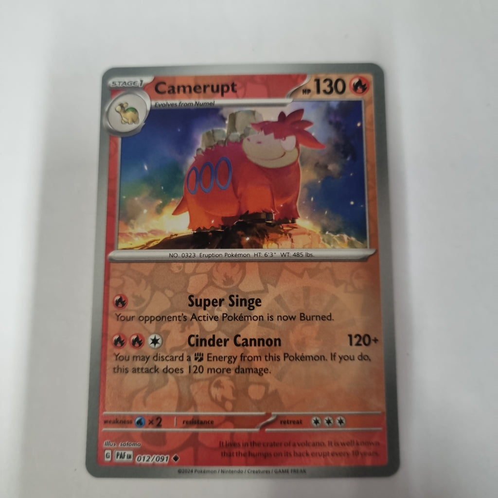 Pokemon TCG - Paldean Fates - #12 - Camerupt - Uncommon - Reverse Holo