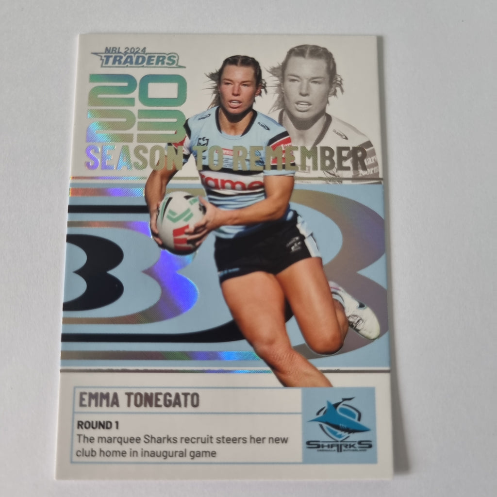 NRL 2024 Traders - Season to Remember - #SR12 - Emma Tonegato - Sharks