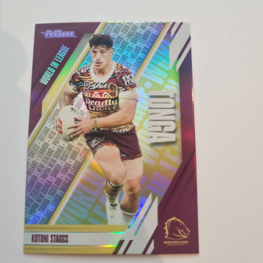NRL 2024 Traders - World in League - #WL02 - Kotoni Staggs - Broncos