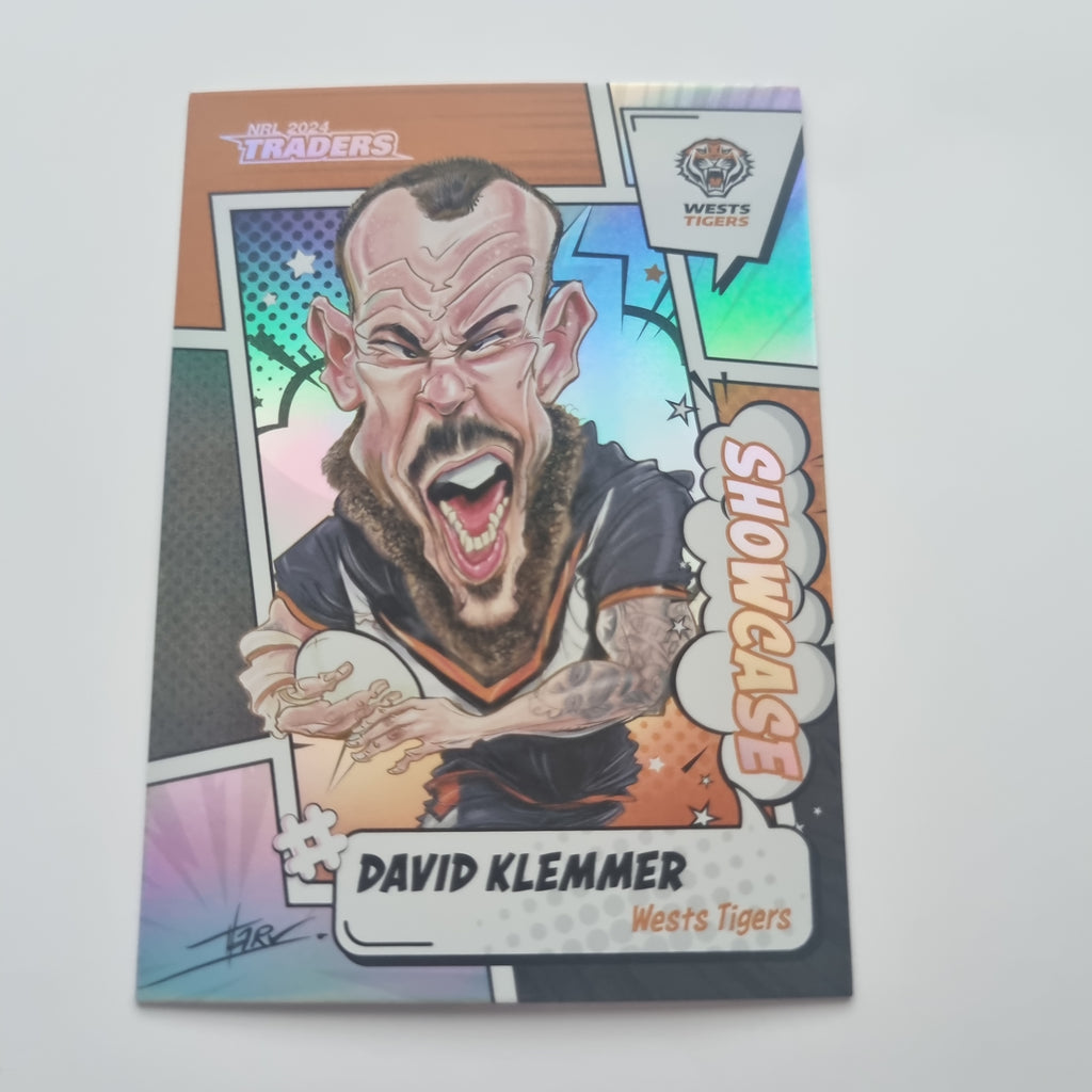 NRL 2024 Traders - Showcase Caricatures S18 David Klemmer Wests Tigers