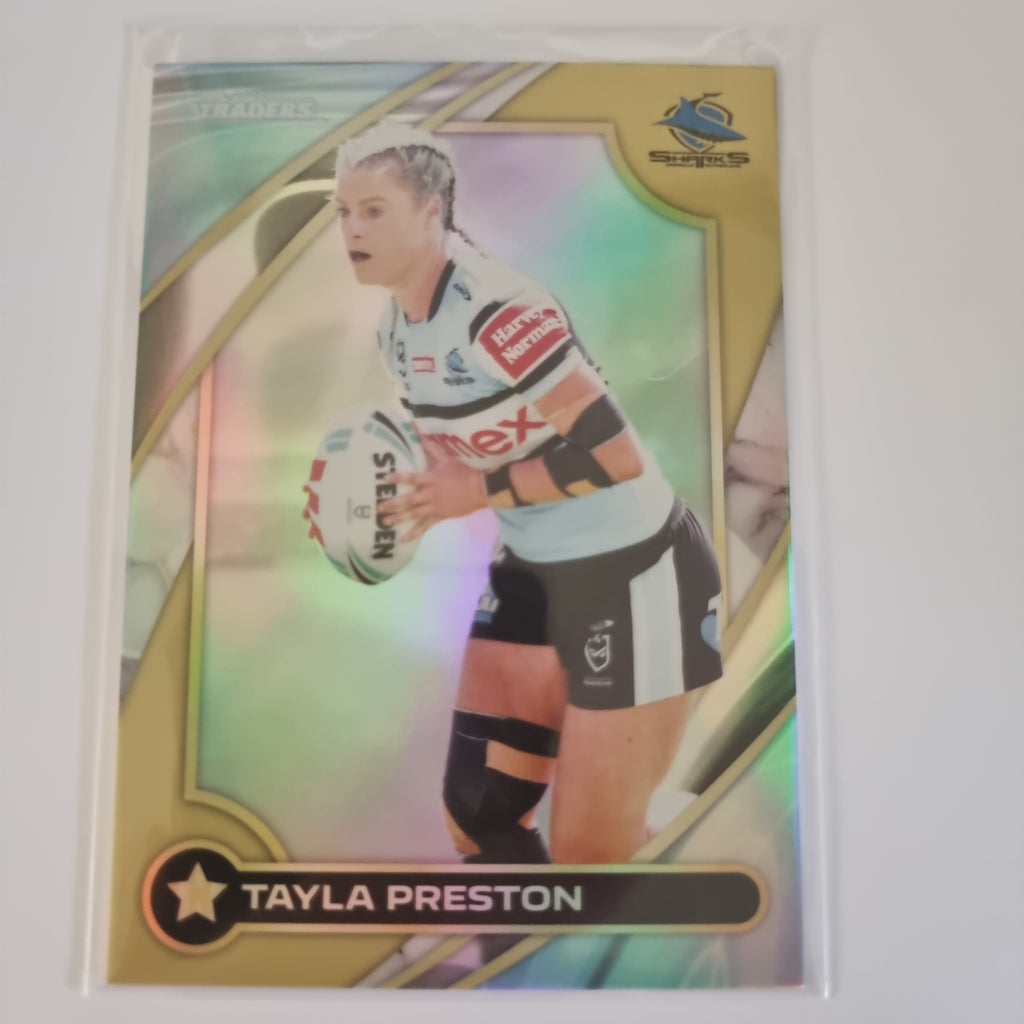 NRL 2024 Traders - NRLW Gold - #W16 - Tayla Preston - Sharks - #054