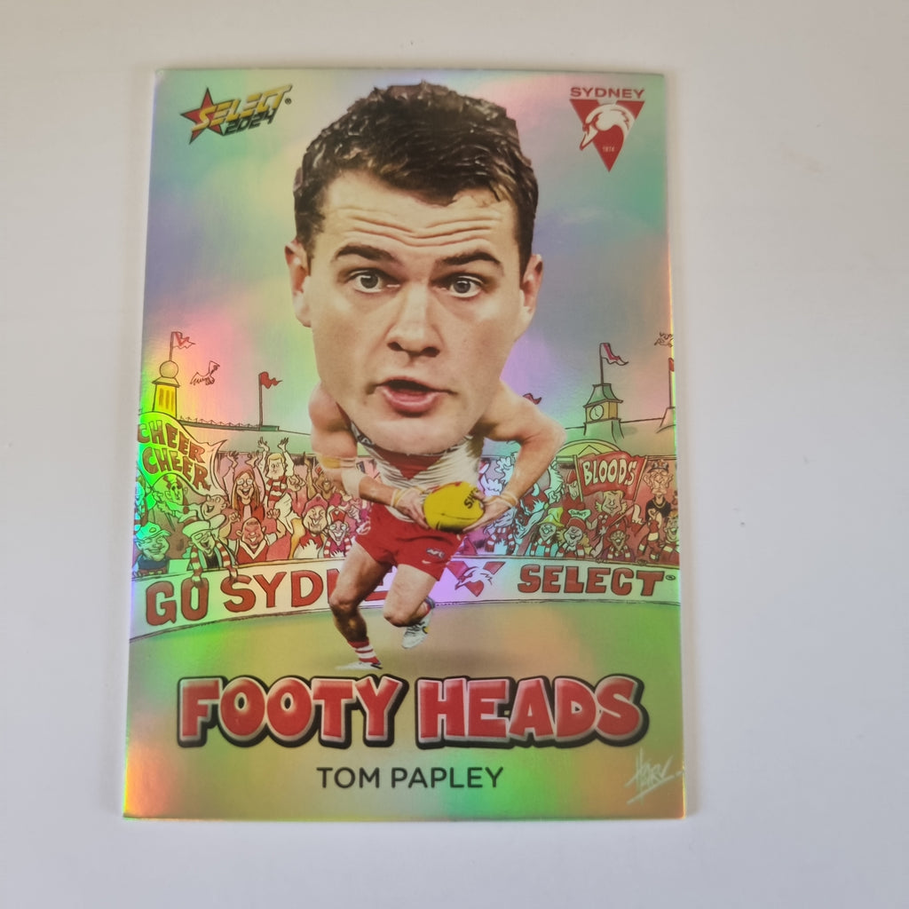2024 Select Footy Stars - Footy Heads - FH79 - T. Papley - Swans