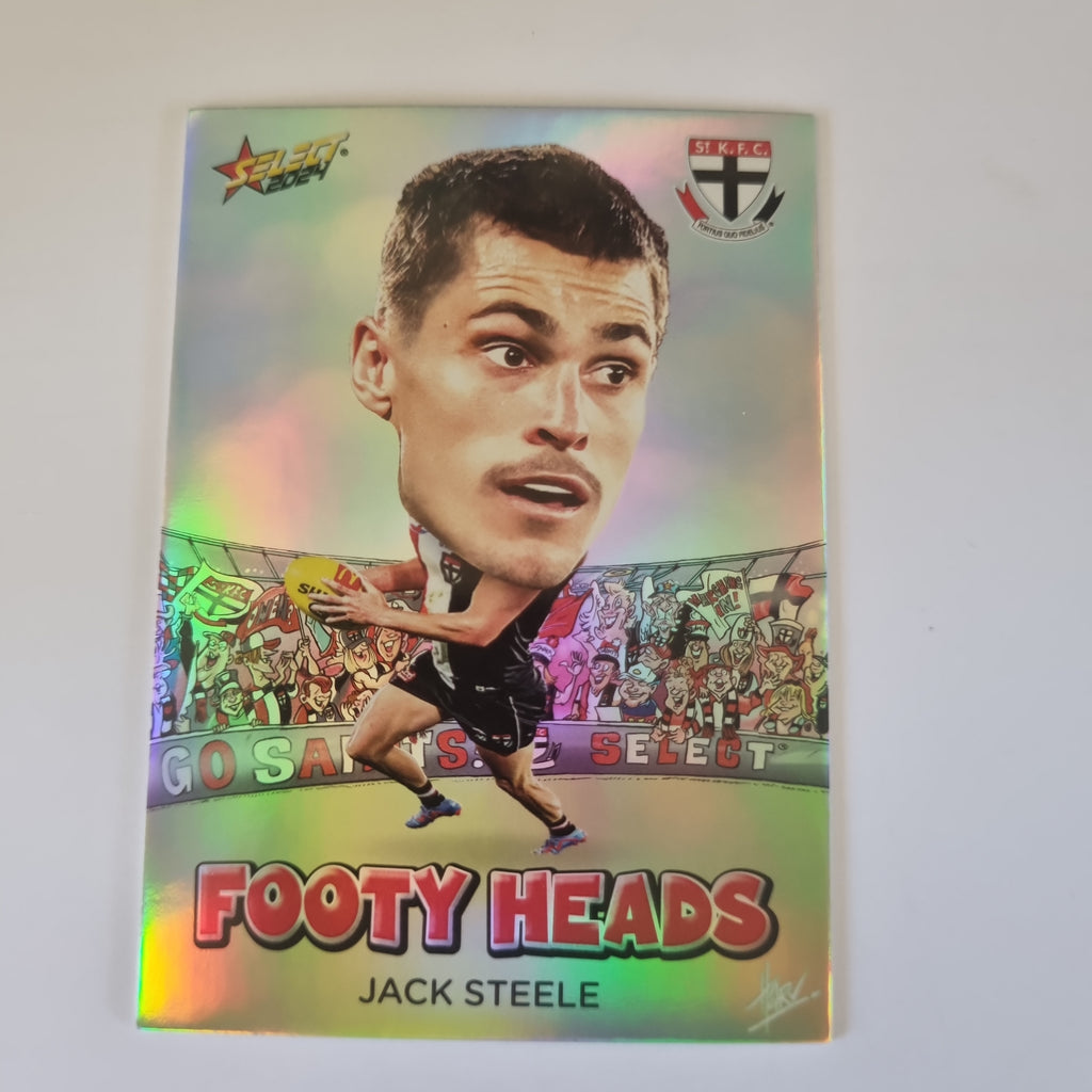 2024 Select Footy Stars - Footy Heads - FH75 - J. Steele - St Kilda