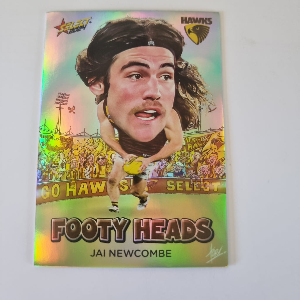 2024 Select Footy Stars - Footy Heads - FH49 - J. Newcombe - Hawthorn