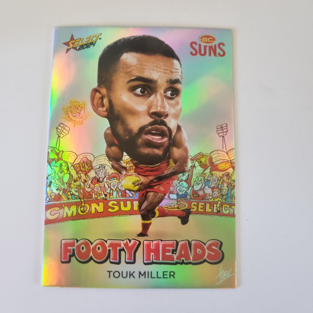 2024 Select Footy Stars - Footy Heads - FH44 - T. Miller - GC Suns