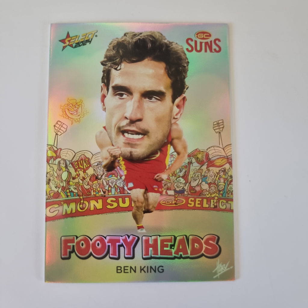 2024 Select Footy Stars - Footy Heads - FH43 - B. King - GC Suns