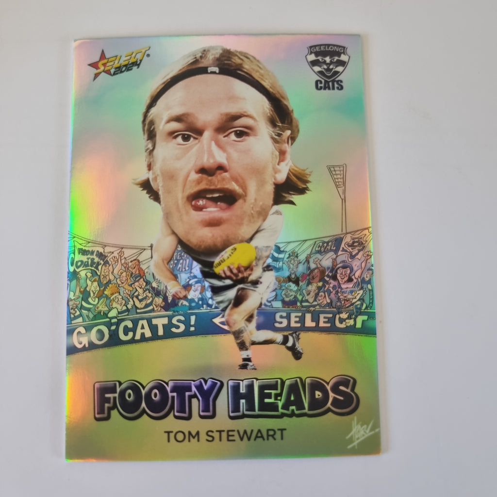2024 Select Footy Stars - Footy Heads - FH35 - T. Stewart - Geelong