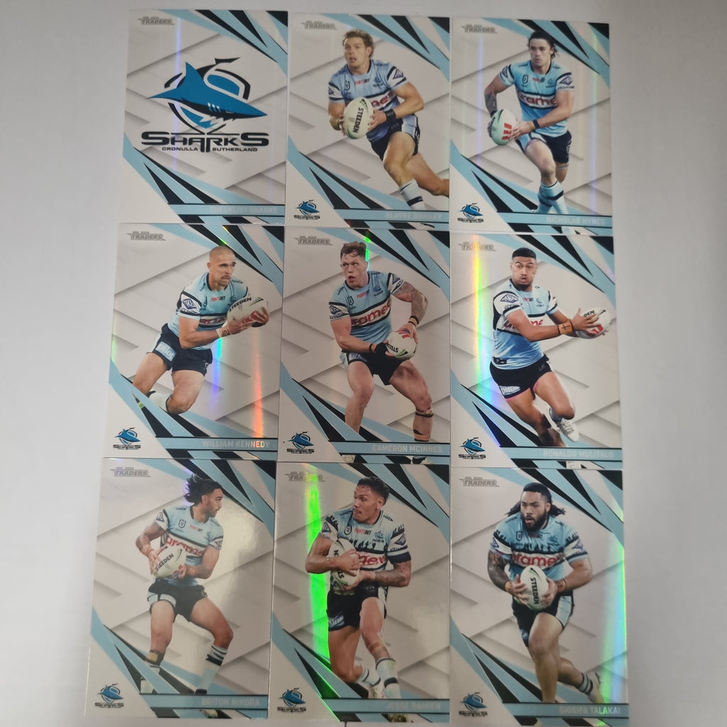 NRL 2024 Traders - Pearl Team Set 9 Cards - Cronulla Sharks