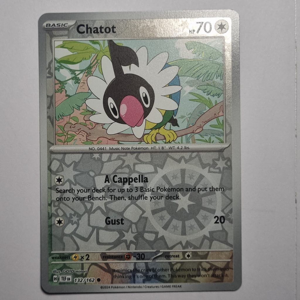 Pokemon TCG - Temporal Forces - #132 - Chatot - Reverse Holo - Common