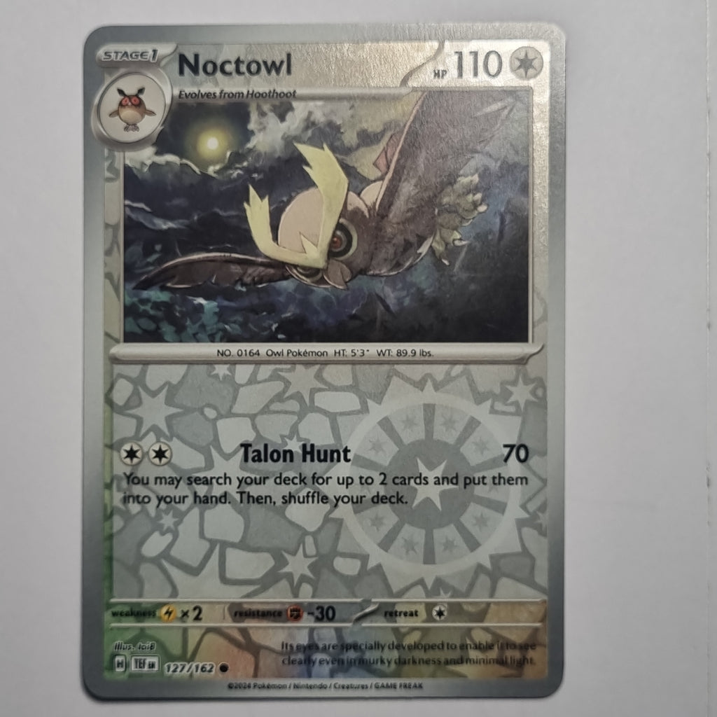 Pokemon TCG - Temporal Forces - #127 - Noctowl - Reverse Holo - Common