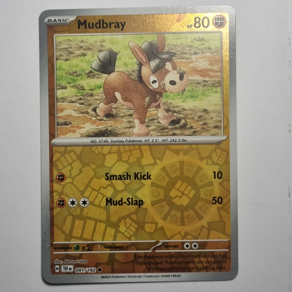 Pokemon TCG - Temporal Forces - #091 - Mudbray - Reverse Holo - Common