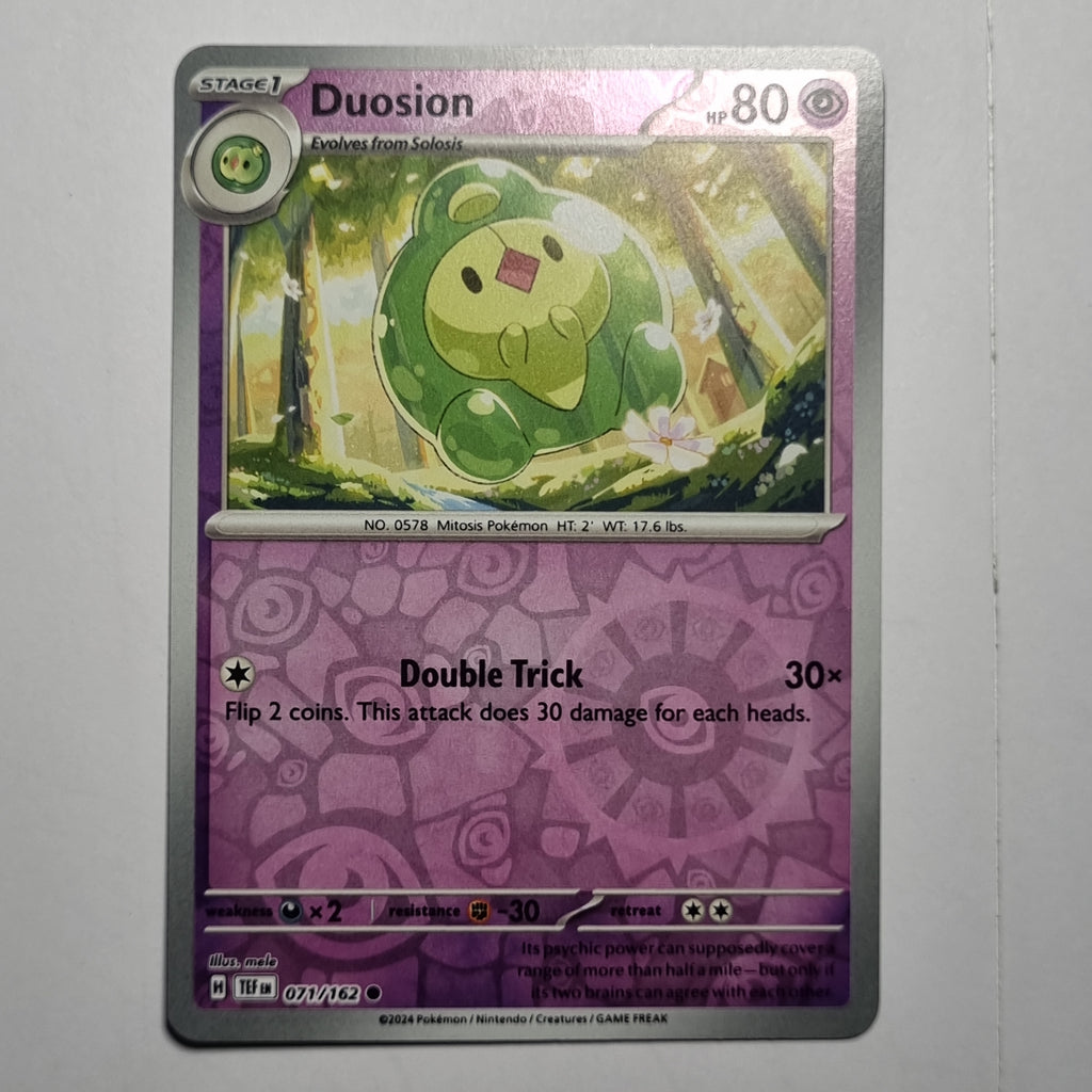 Pokemon TCG - Temporal Forces - #071 - Duosion - Reverse Holo - Common Funporium Pokemon TCG - Temporal Forces - #071 - Duosion - Reverse Holo - Common Funporium