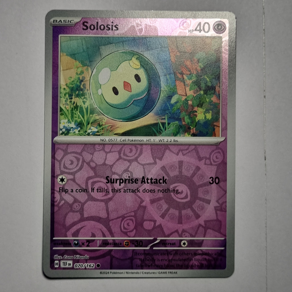 Pokemon TCG - Temporal Forces - #070 - Solosis - Reverse Holo - Common Funporium Pokemon TCG - Temporal Forces - #070 - Solosis - Reverse Holo - Common Funporium