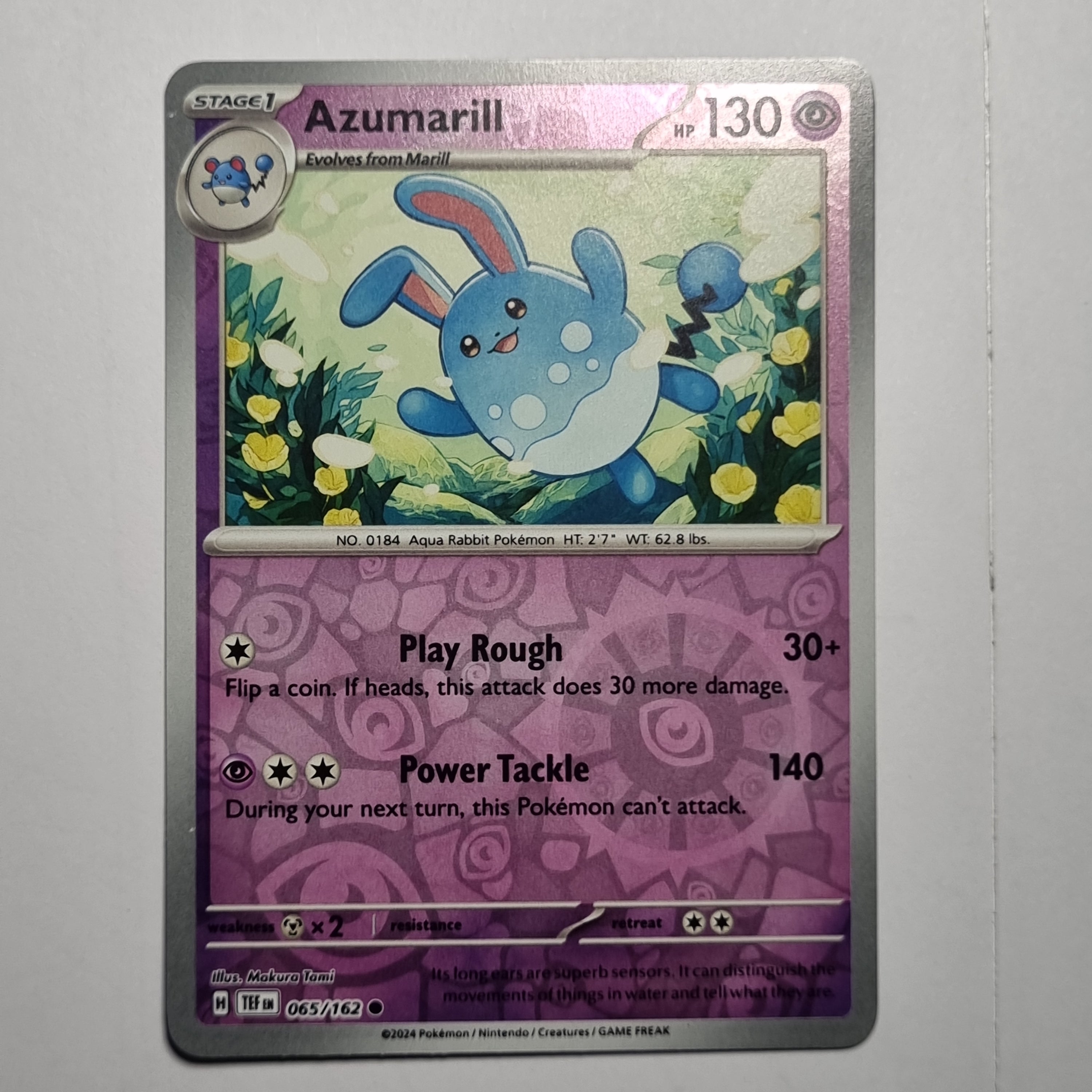 Pokemon TCG - Temporal Forces - #065 - Azumarill