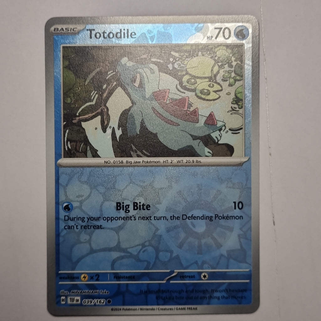 Pokemon TCG - Temporal Forces - #039 - Totodile - Reverse Holo Common