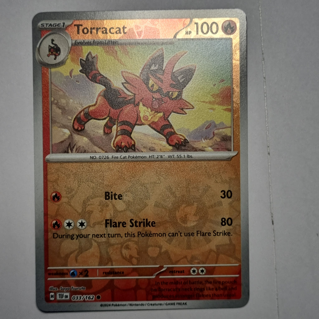Pokemon TCG - Temporal Forces - #033 - Torracat - Reverse Holo Common