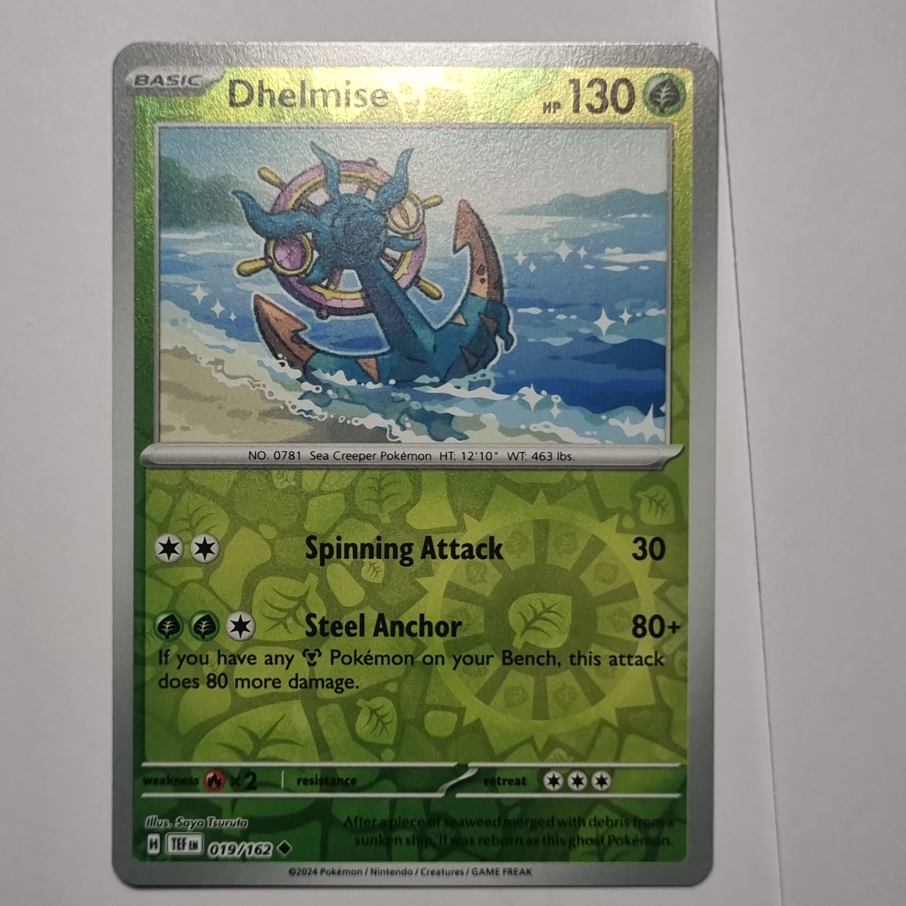 Pokemon TCG - Temporal Forces - #019 - Dhelmise Reverse Holo Uncommon   Funporium