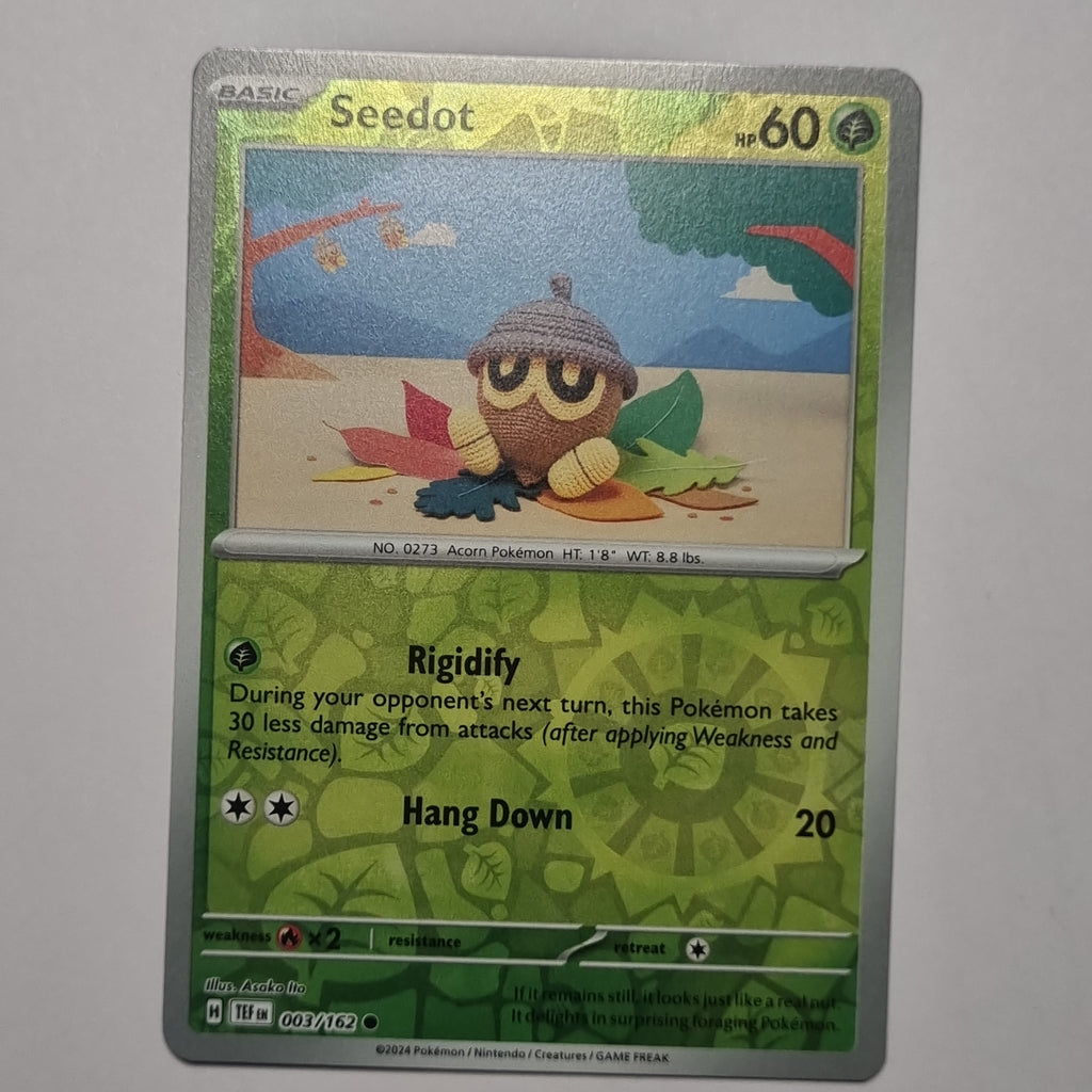 Pokemon TCG - Temporal Forces - #003 - Seedot - Reverse Holo - Common Funporium Pokemon TCG - Temporal Forces - #003 - Seedot - Reverse Holo - Common Funporium