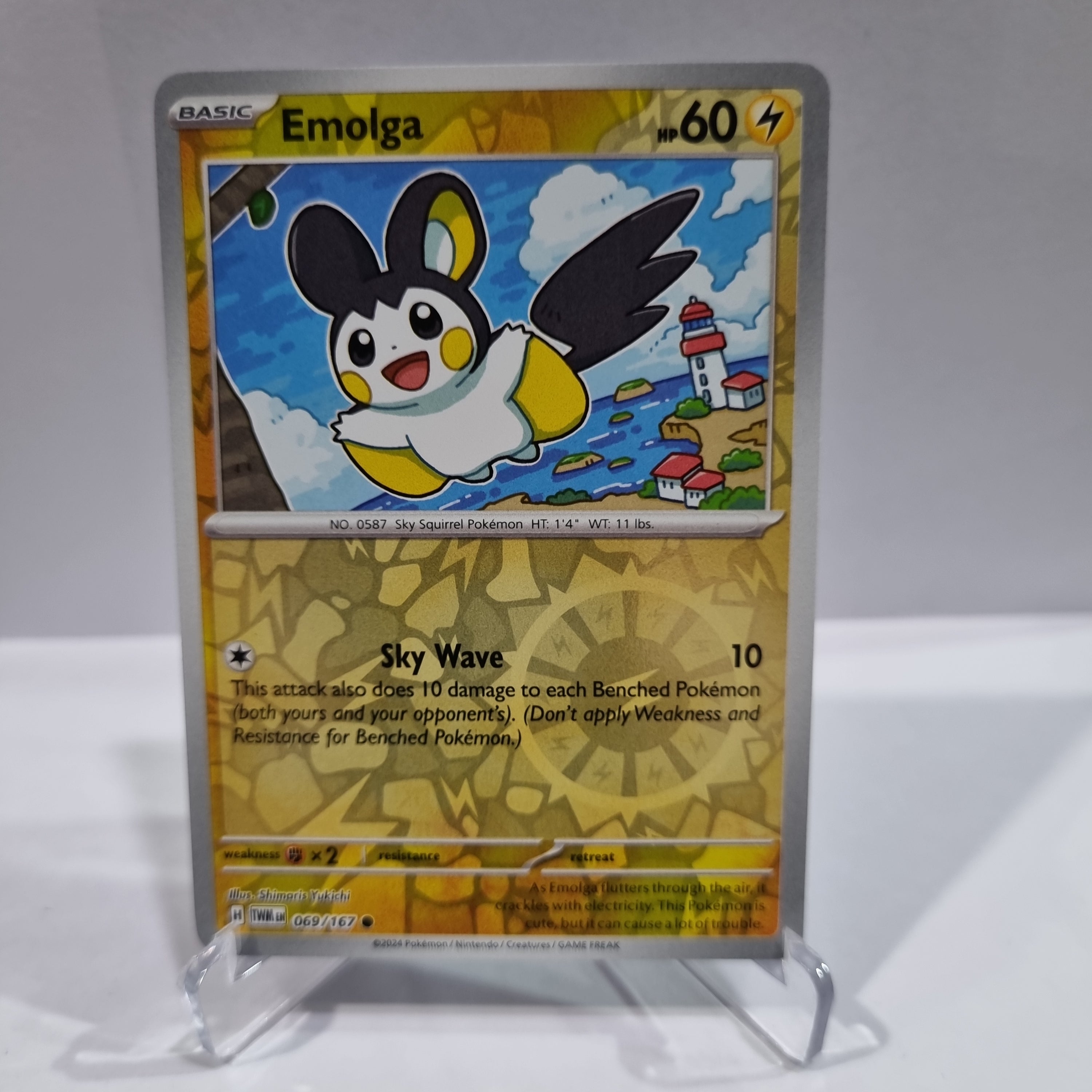 Pokemon TCG - Twilight Masquerade - #69 - Emolga Reverse Holo - Common Funporium Pokemon TCG - Twilight Masquerade - #69 - Emolga Reverse Holo - Common Funporium