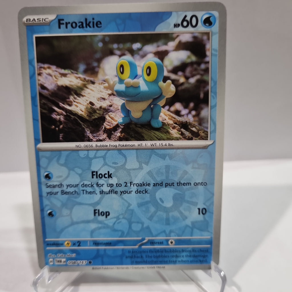 Pokemon TCG - Twilight Masquerade - #56 - Froakie Reverse Holo Common Funporium Pokemon TCG - Twilight Masquerade - #56 - Froakie Reverse Holo Common Funporium