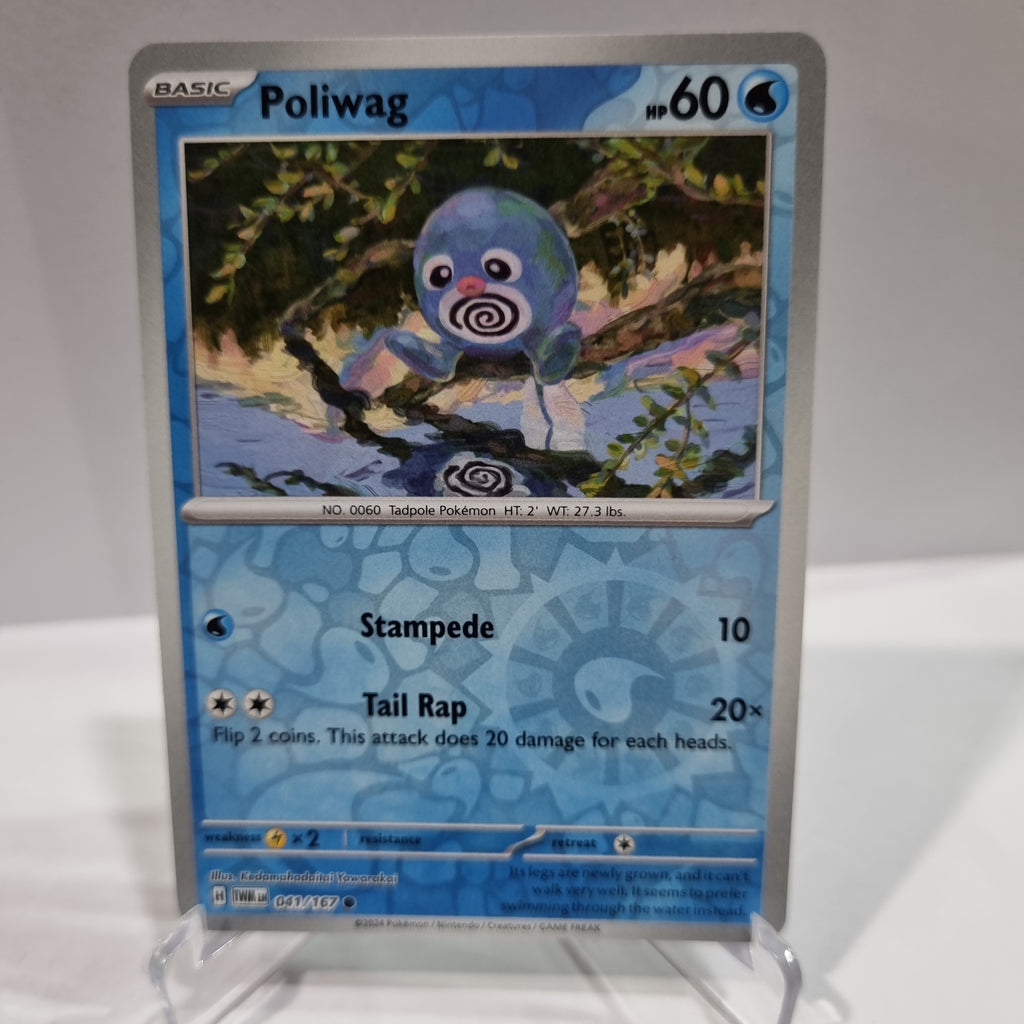 Pokemon TCG - Twilight Masquerade - #41 - Poliwag Reverse Holo Common Funporium Pokemon TCG - Twilight Masquerade - #41 - Poliwag Reverse Holo Common Funporium