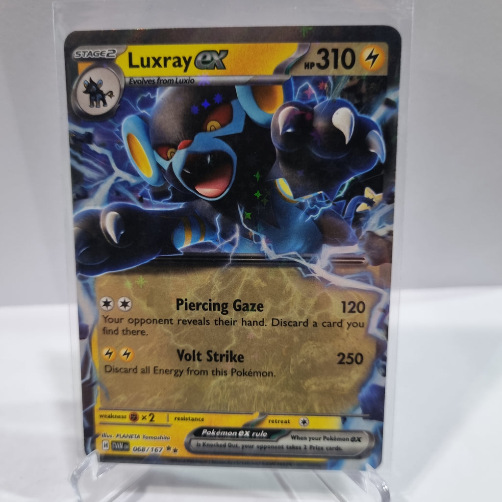 Pokemon TCG Scarlet & Violet expansion Twilight Masquerades. Luxray EX double rare.