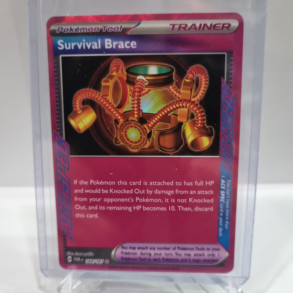 Pokemon TCG - Twilight Masquerade - #164 - Survival Brace - ACE SPEC Funporium Pokemon TCG - Twilight Masquerade - #164 - Survival Brace - ACE SPEC Funporium