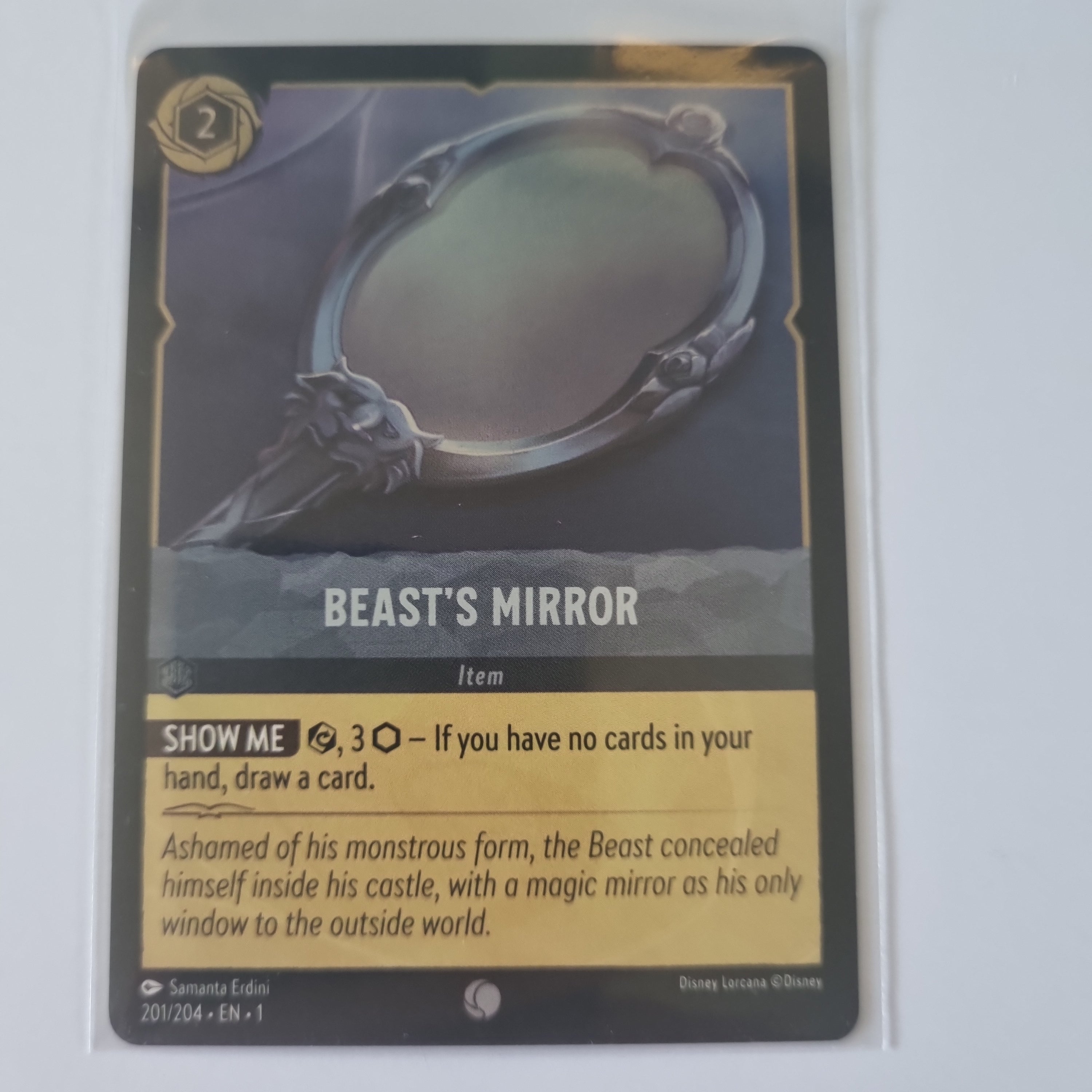 magic mirror lorcana card Lorcana - First Chapter - FOIL - Beast's Mirror - 201/204