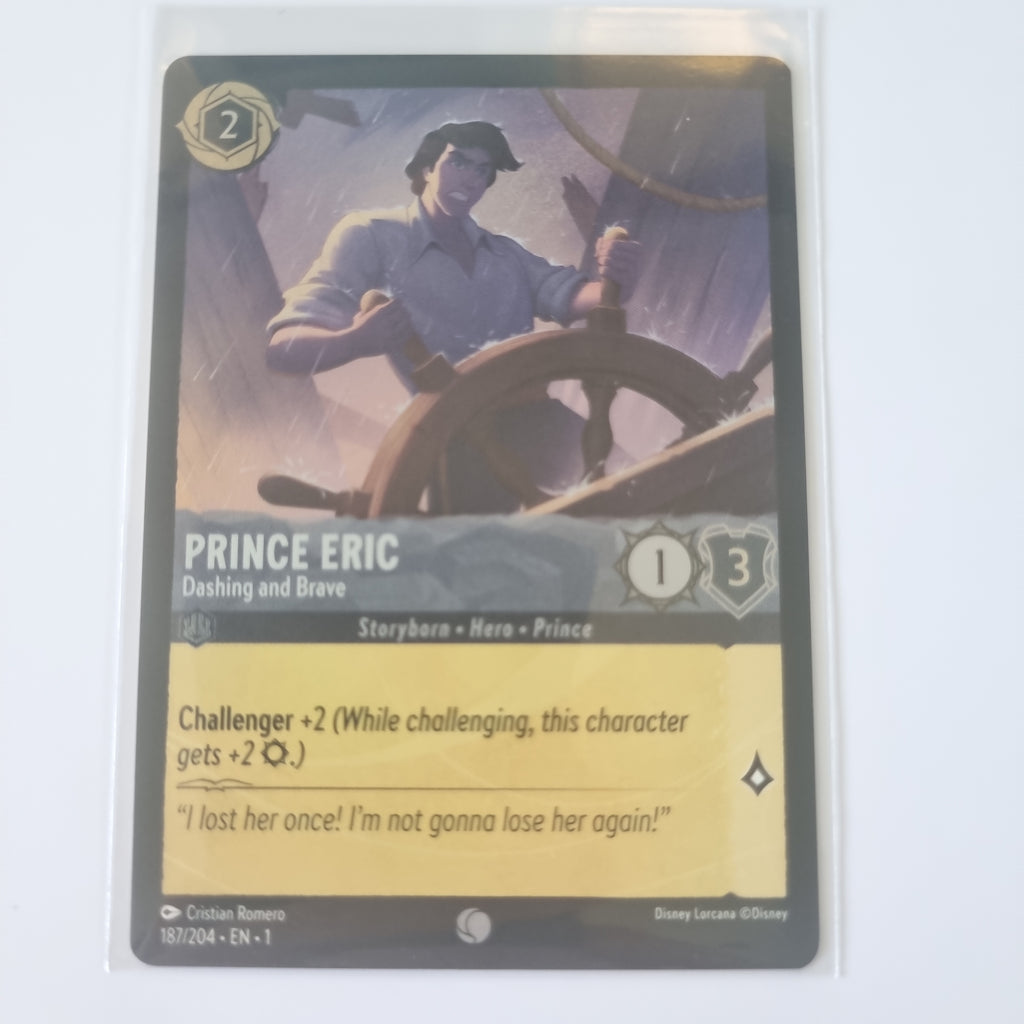 Lorcana - First Chapter - FOIL - Prince Eric - Dashing And Brave #187/204 Common