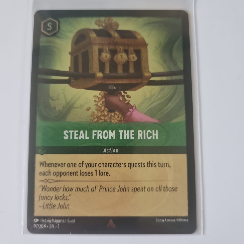 Lorcana - First Chapter - FOIL - Steal From The Rich - 97/204 - Rare Funporium Lorcana - First Chapter - FOIL - Steal From The Rich - 97/204 - Rare Funporium