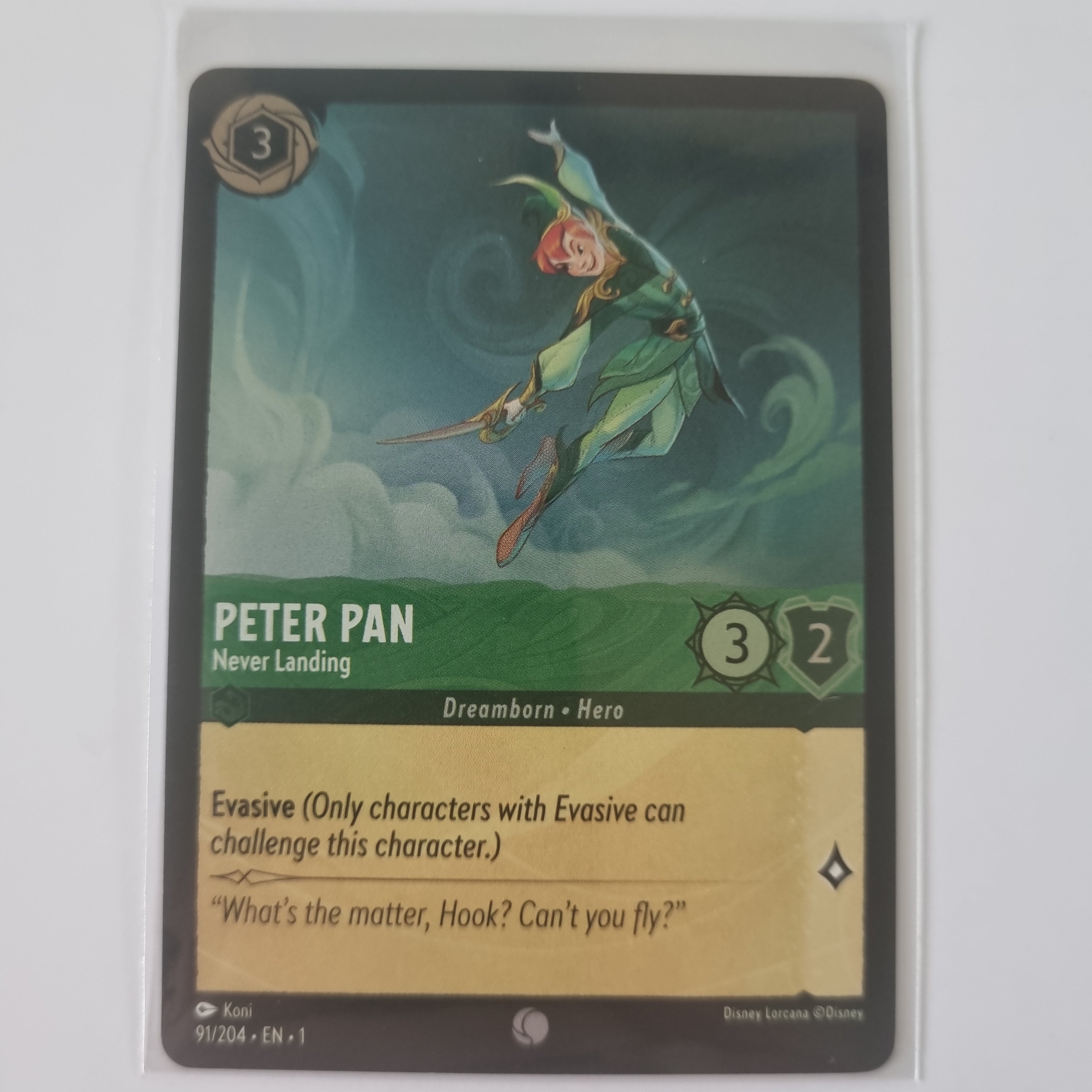 Lorcana - First Chapter - FOIL - Peter Pan - Never Landing - 91/204
