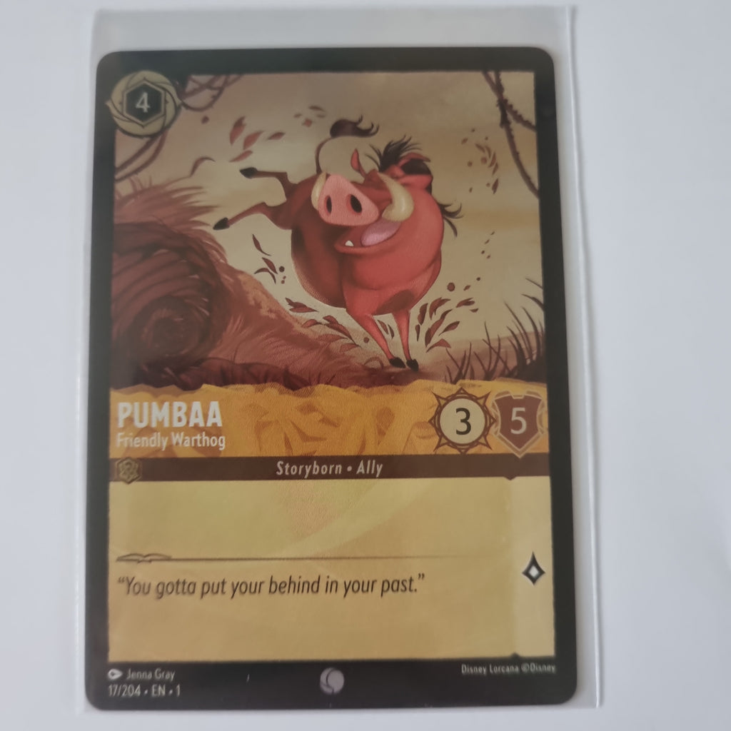 Lorcana - First Chapter - FOIL - Pumbaa - Friendly Warthog - 17/204 - Common