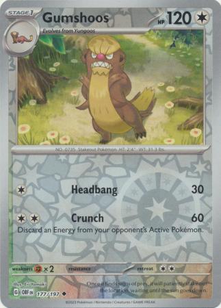 Pokemon TCG -Obsidian Flames -#177 -Gumshoos -Uncommon -Reverse Holo Funporium Pokemon TCG -Obsidian Flames -#177 -Gumshoos -Uncommon -Reverse Holo Funporium