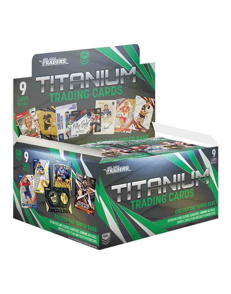2024 NRL Traders Titanium trading card box.