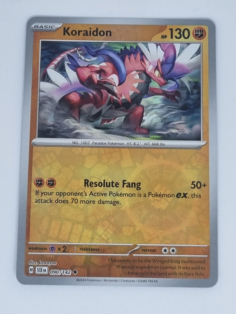Pokemon TCG - Stellar Crown - #090/142 - Koraidon - Uncommon - Reverse Holo