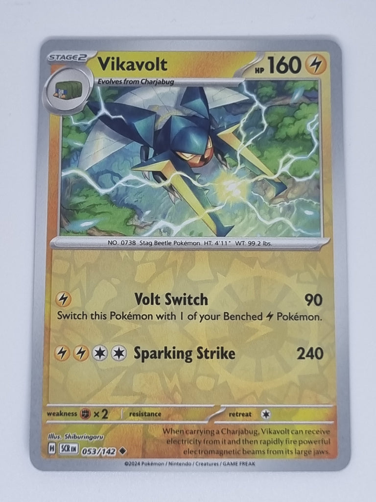 Pokemon TCG - Stellar Crown - #053/142 - Vikavolt - Uncommon - Reverse Holo