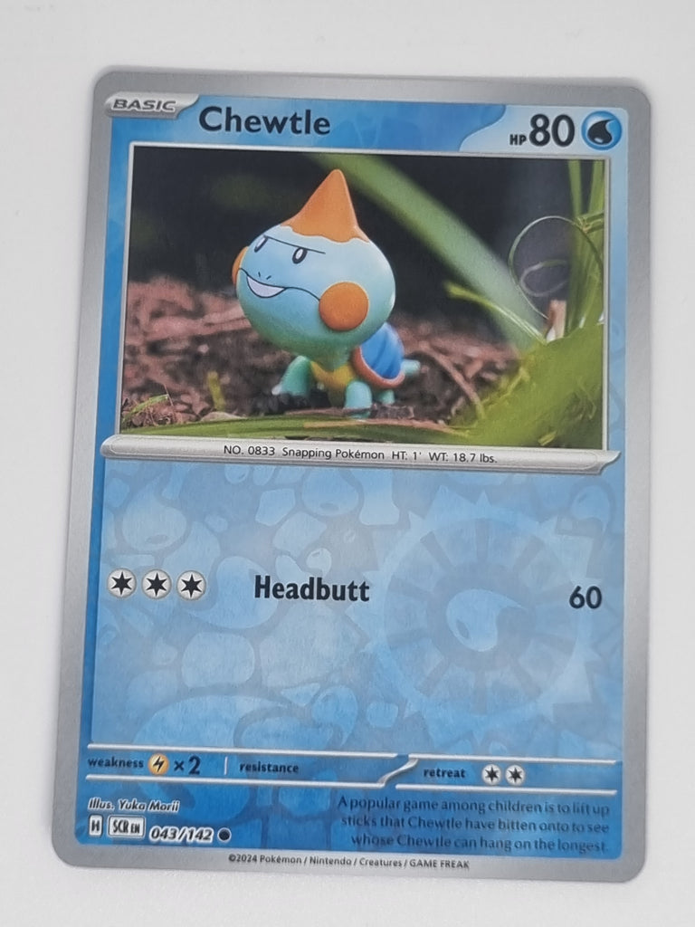 Pokemon TCG - Stellar Crown - #043/142 - Chewtle - Common - Reverse Holo