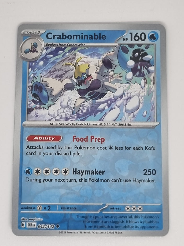 Pokemon TCG - Stellar Crown - #042/142 - Crabominable - Uncommon - Reverse Holo