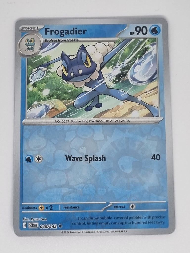 Pokemon TCG - Stellar Crown - #040/142 - Frogadier - Uncommon - Reverse Holo