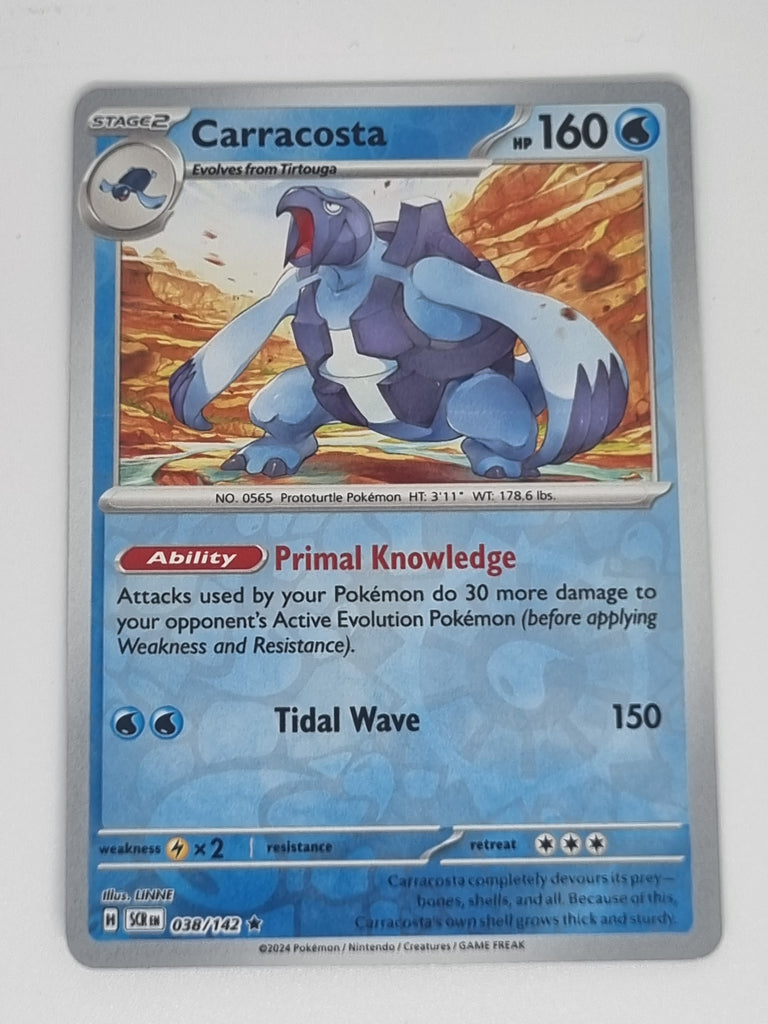 Pokemon TCG - Stellar Crown - #038/142 - Carracosta - Rare - Reverse Holo