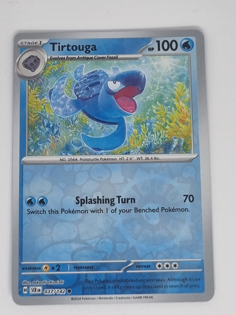 Pokemon TCG - Stellar Crown - #037/142 - Tirtouga - Common - Reverse Holo