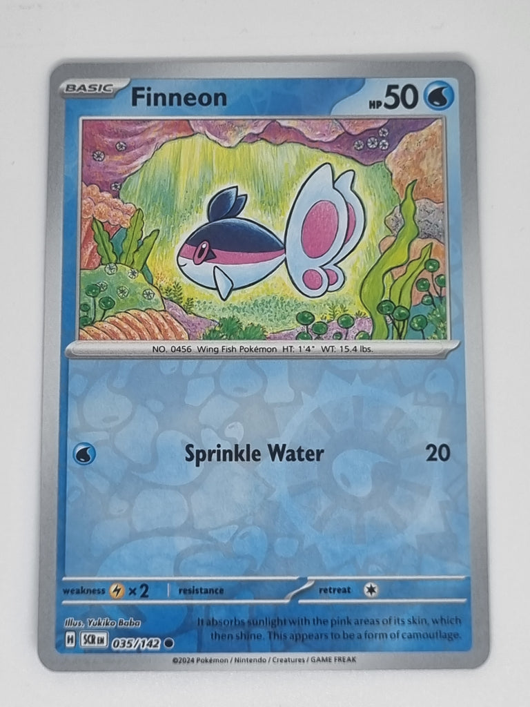 Pokemon TCG - Stellar Crown - #035/142 - Finneon - Common - Reverse Holo