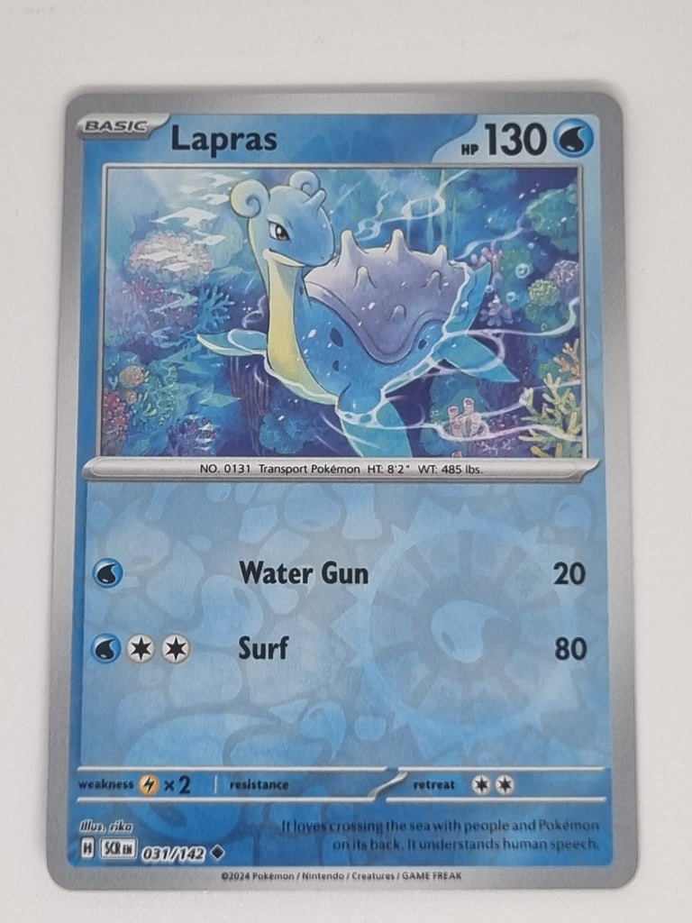 Pokemon TCG - Stellar Crown - #031/142 - Lapras - Uncommon - Reverse Holo