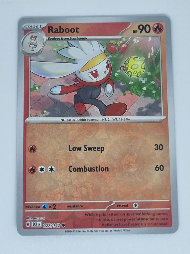 Pokemon TCG - Stellar Crown - #027/142 - Raboot - Common - Reverse Holo