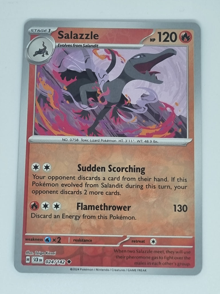 Pokemon TCG - Stellar Crown - #024/142 - Salazzle - Uncommon - Reverse Holo