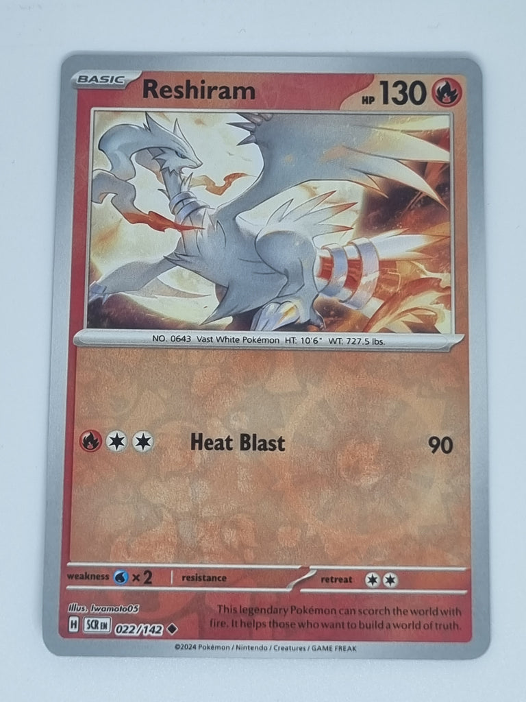 Pokemon TCG - Stellar Crown - #022/142 - Reshiram - Uncommon - Reverse Holo