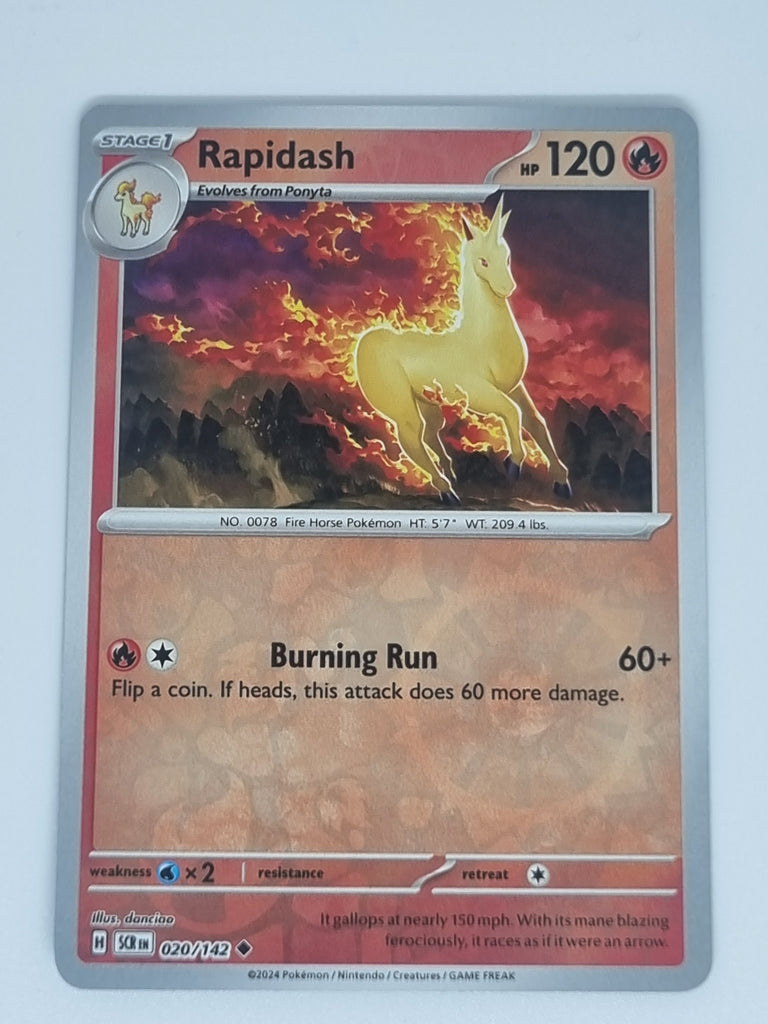 Pokemon TCG - Stellar Crown - #020/142 - Rapidash - Uncommon - Reverse Holo