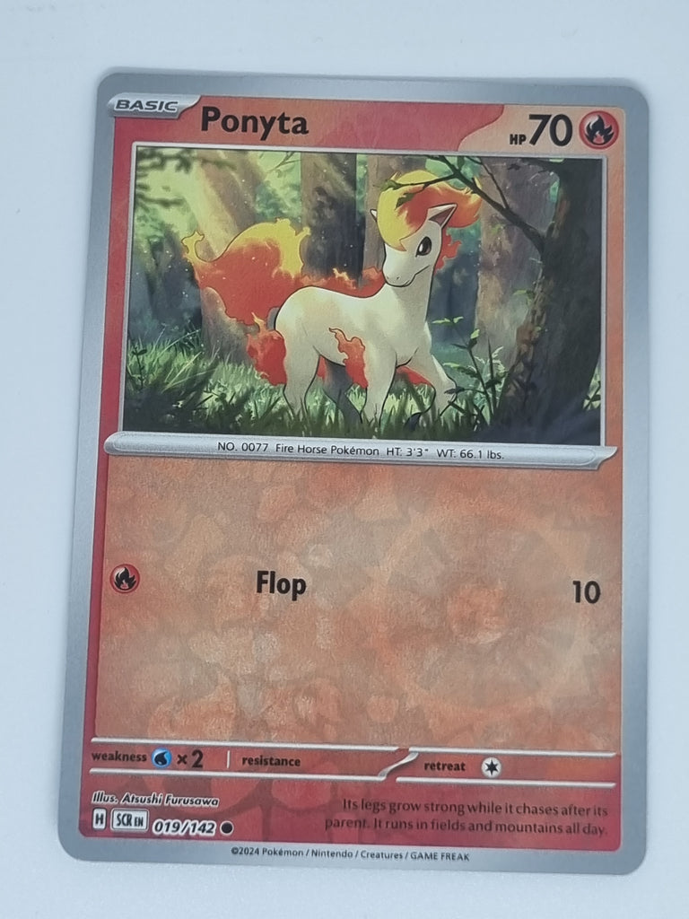 Pokemon TCG - Stellar Crown - #019/142 - Ponyta - Common - Reverse Holo