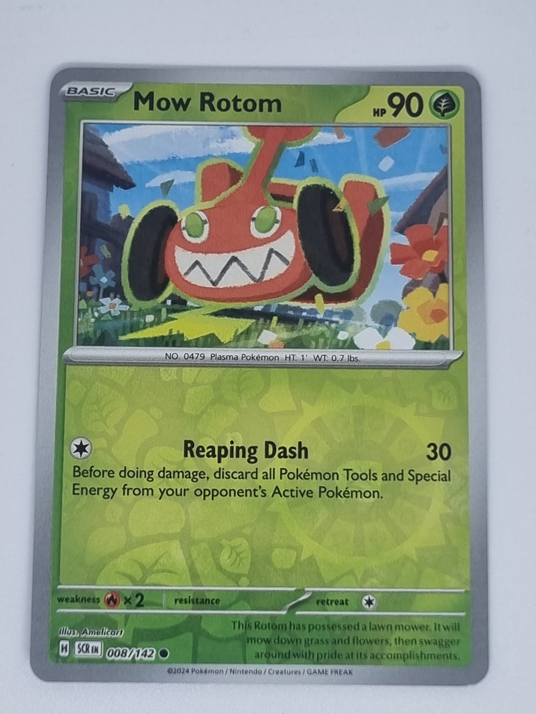 Pokemon TCG - Stellar Crown - #008/142 - Mow Rotom - Common - Reverse Holo